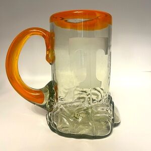 Handmade Blown Glass Beer Stein Mug Elephant Foot Gift  Personalized Letter T